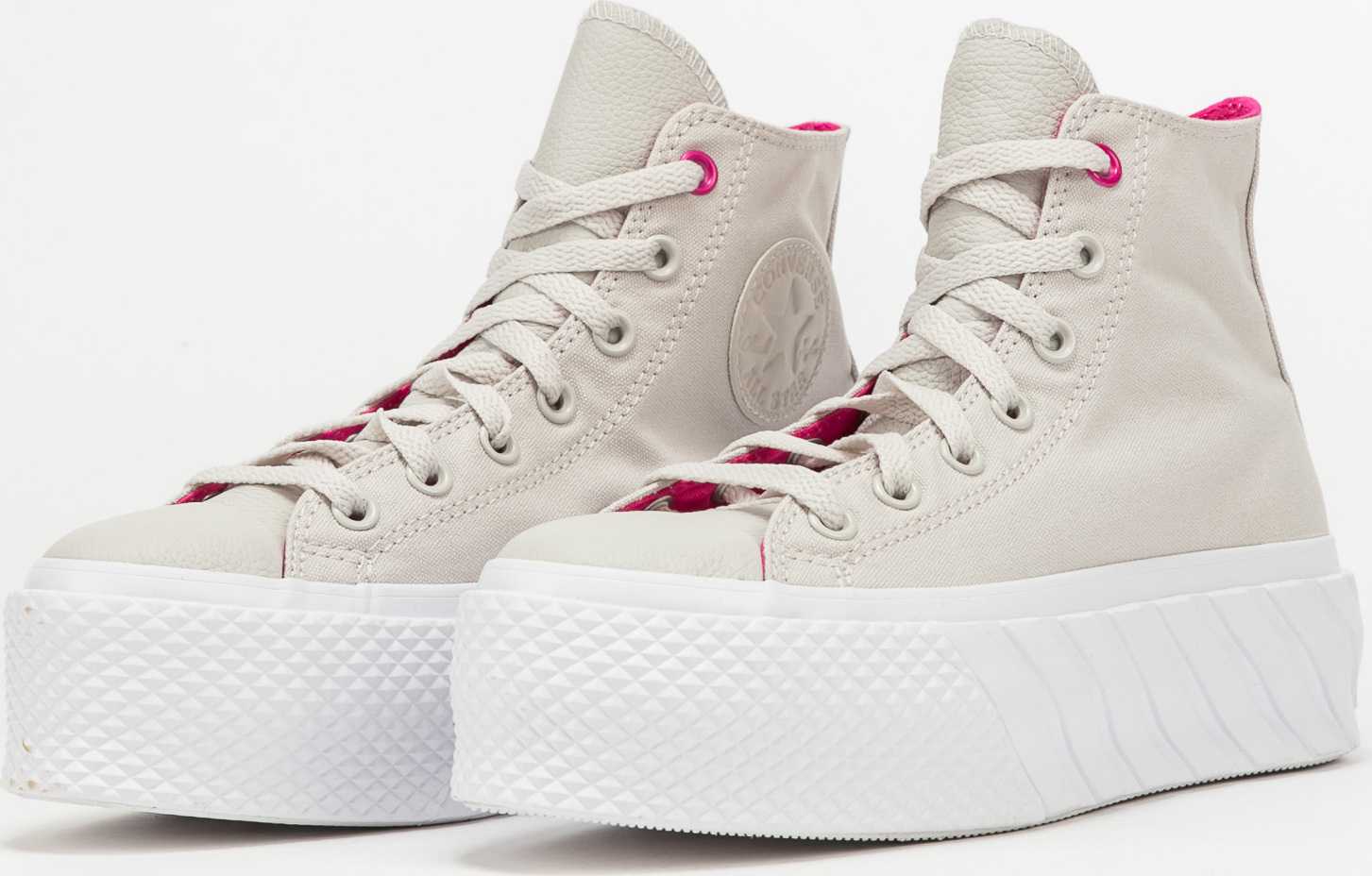 Converse Chuck Taylor All Star Lift 2X Hi pale putty / prime pink / white Converse