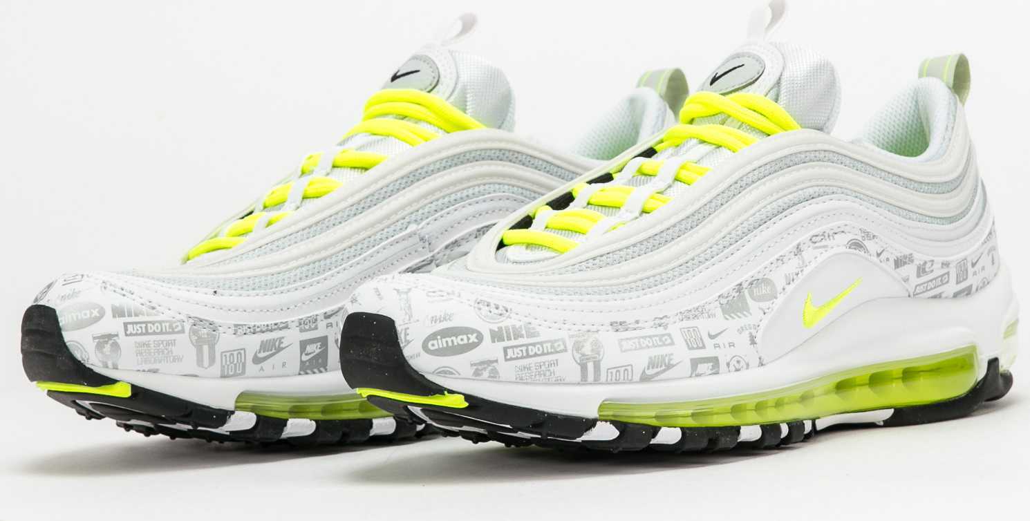 Nike Air Max 97 (GS) white / volt - black - pure platinum Nike