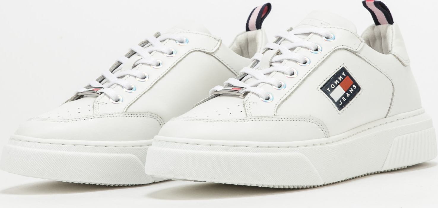 TOMMY JEANS Elevated Leather Cupsole white Tommy Jeans