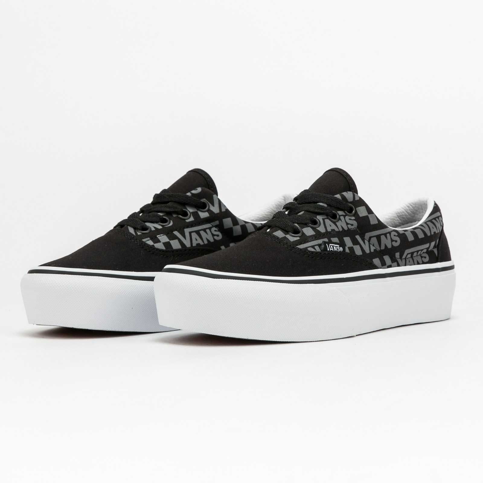 Vans Era Platform (reflective logo) black / true white Vans