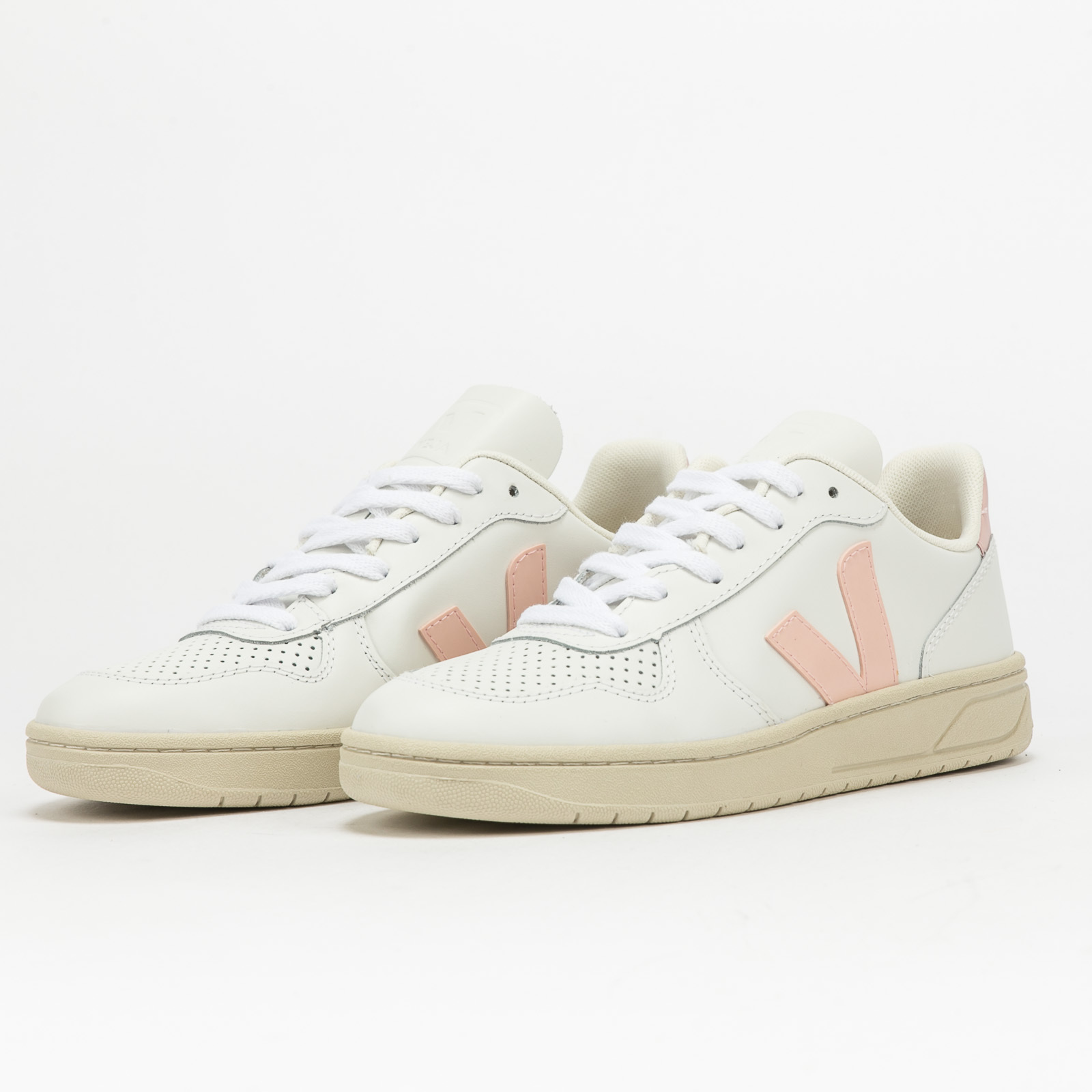 VEJA V-10 Leather extra - white_petale Veja