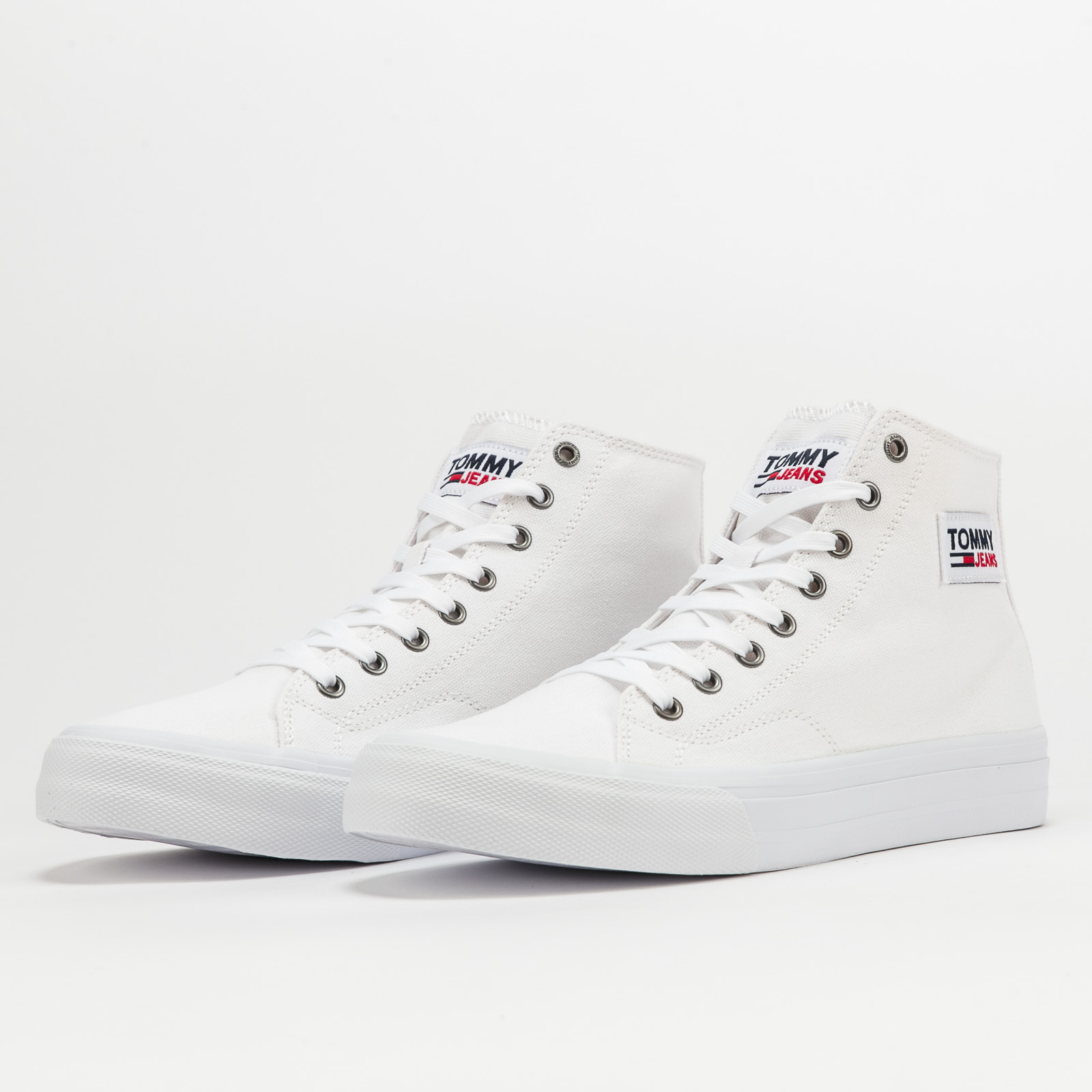 TOMMY JEANS Mid Cut Long Lace Up Vulc white Tommy Jeans