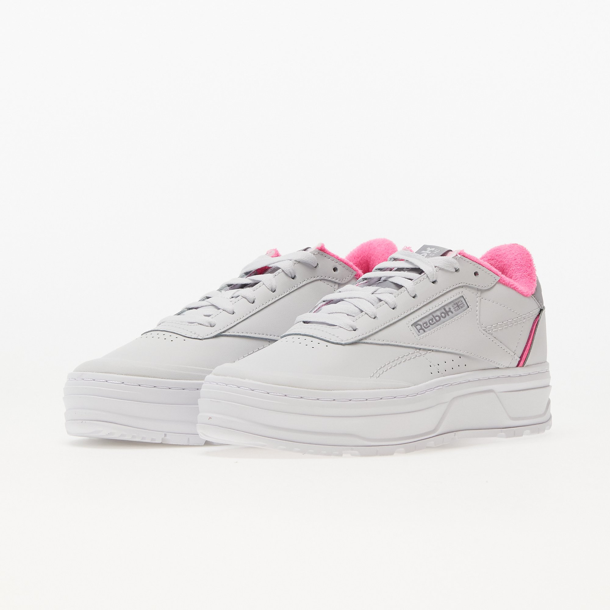 Reebok Club C Double GEO Cold Grey / Cold Grey / Atomic Pink Reebok