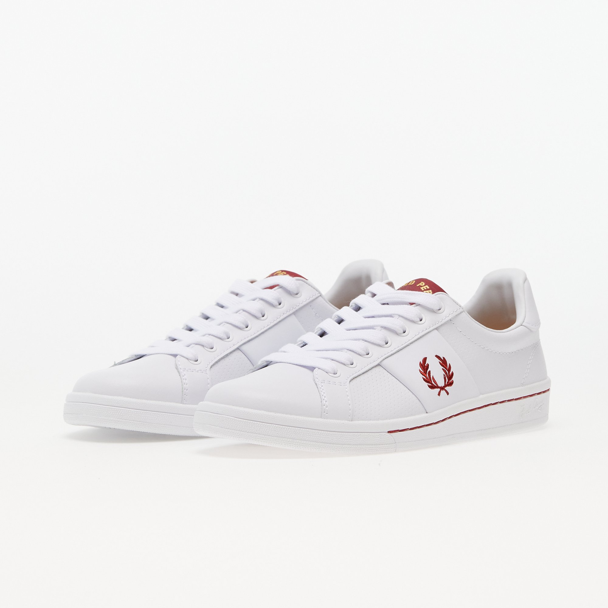 FRED PERRY B3329 Leather/Contrast Stitch white Fred Perry