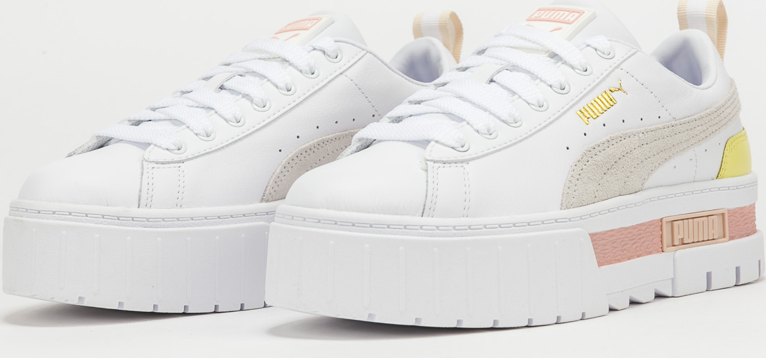 Puma Mayze Leather Wn's puma white - lotus Puma