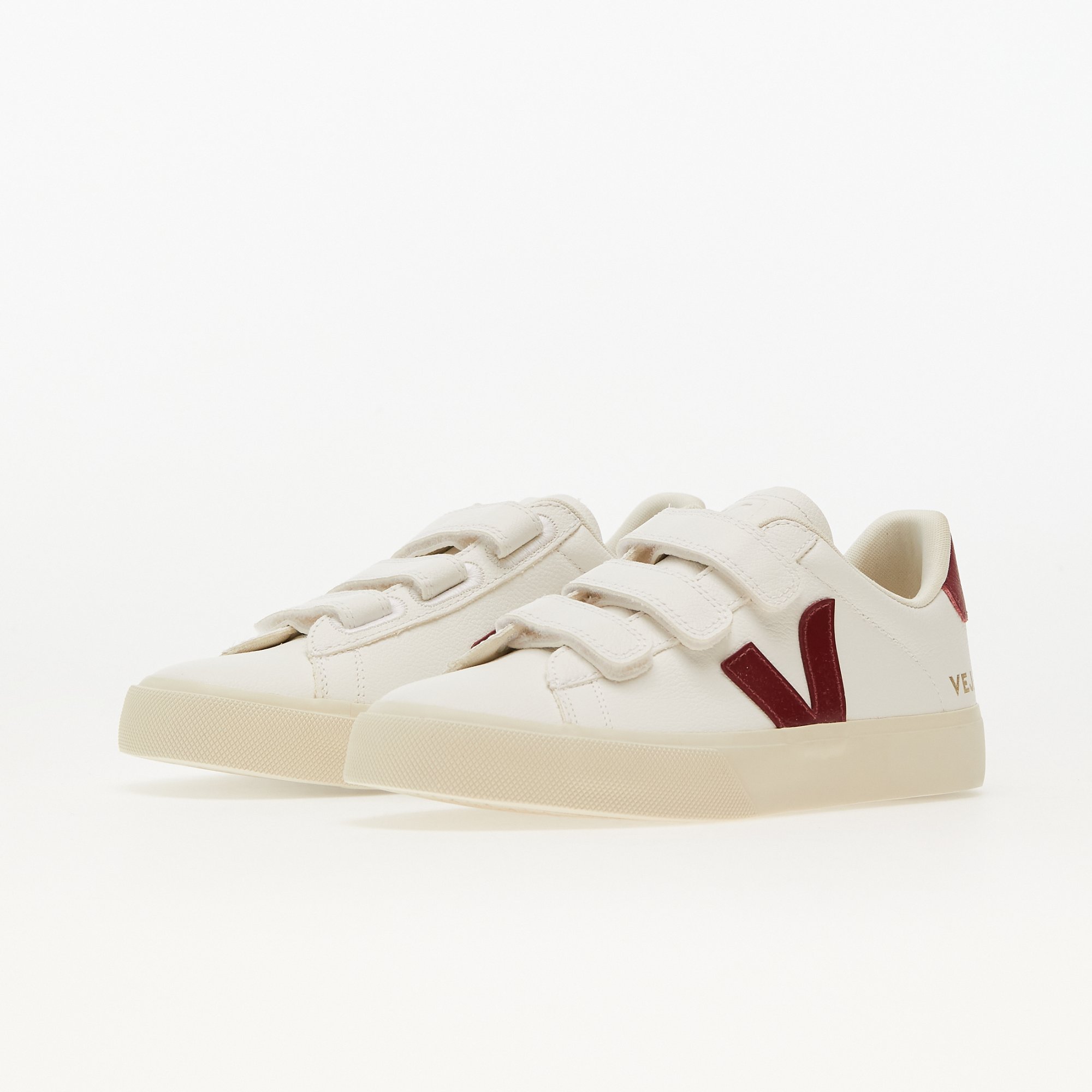 VEJA Recife Chrome Free Leather Marsala White Veja