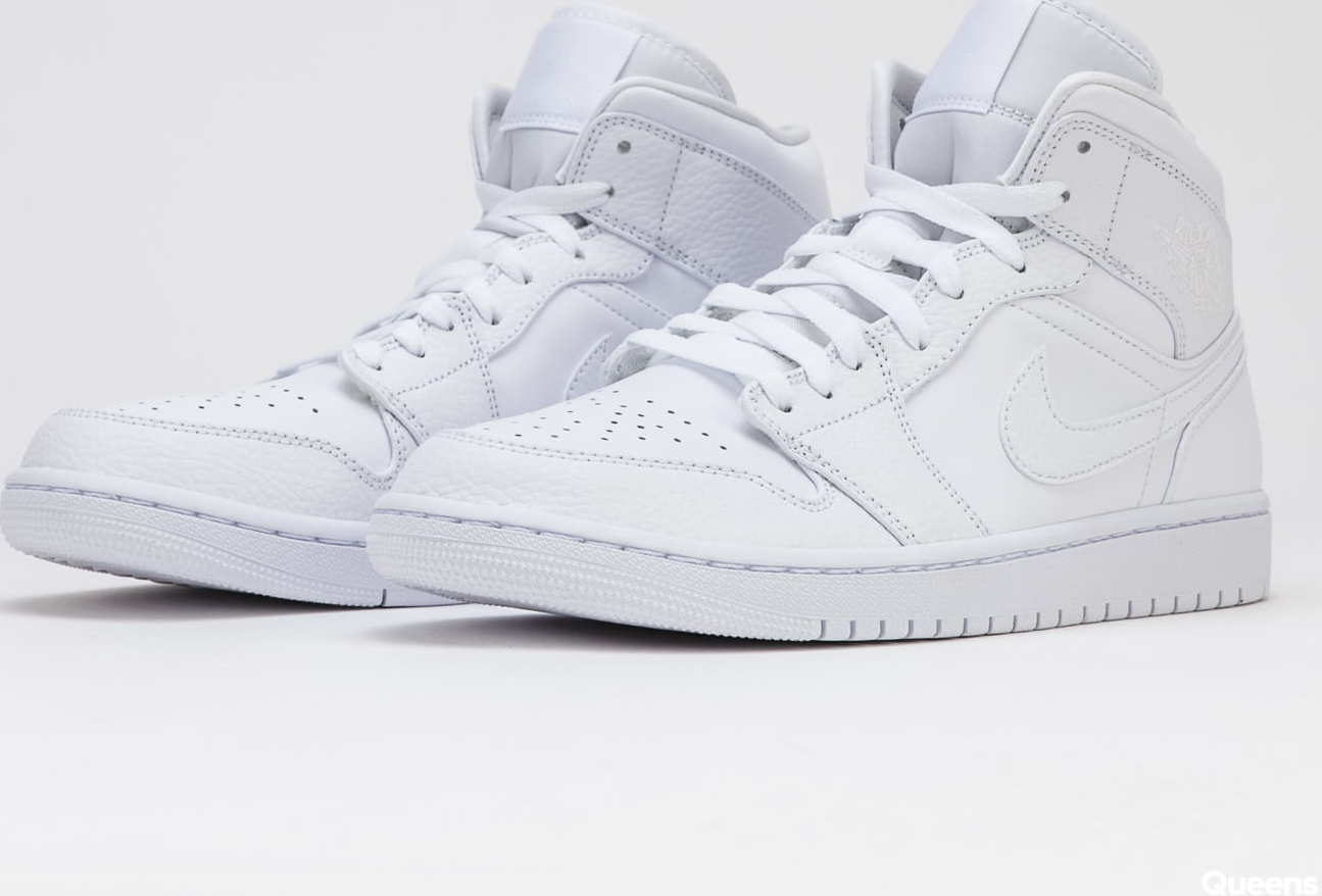 Jordan Air Jordan 1 Mid white / white - white Jordan