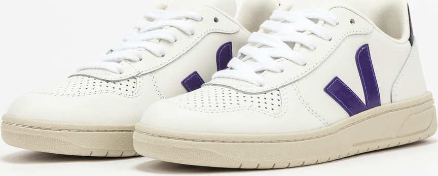 VEJA V-10 Leather extra whire / purple / black Veja